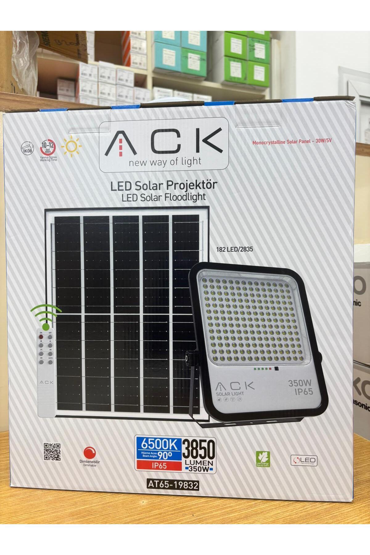 Ack 350W LENSLİ SOLAR LED PROJEKTÖR 6500K - Fiyatı, Yorumları