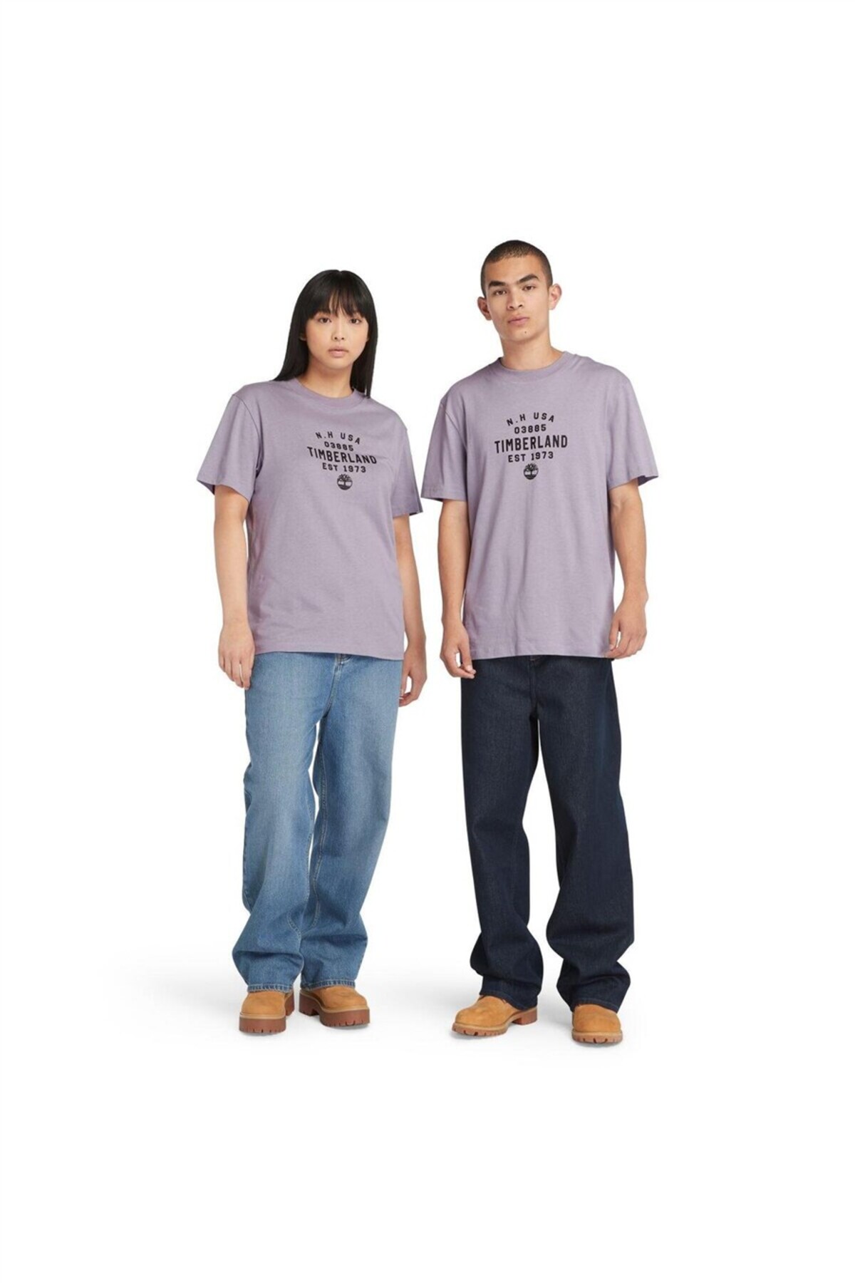 تیمبرلند تی‌شرت مردانه طرح‌دار جلو TB0A5UF7EG71 بنفش-L
