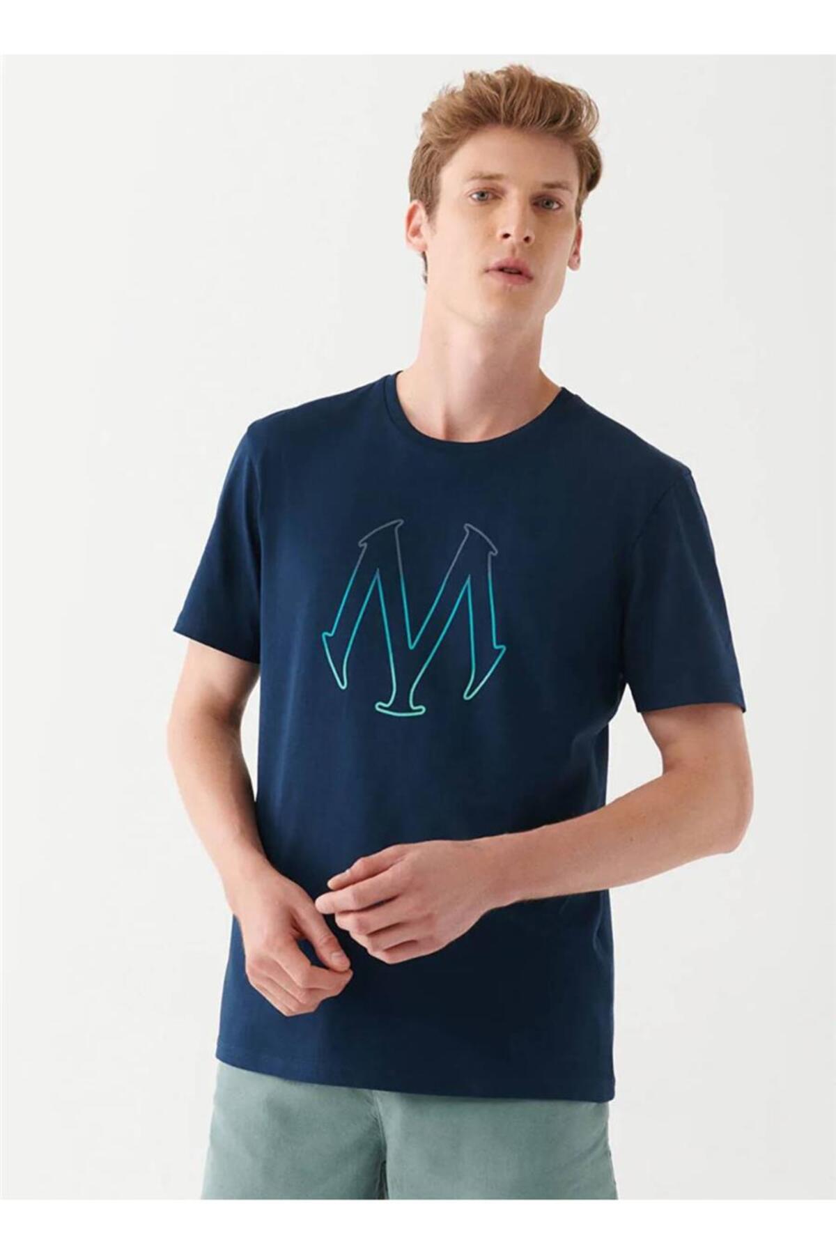 ماوی جینز تی‌شرت جیب‌دار، سرمه‌ای