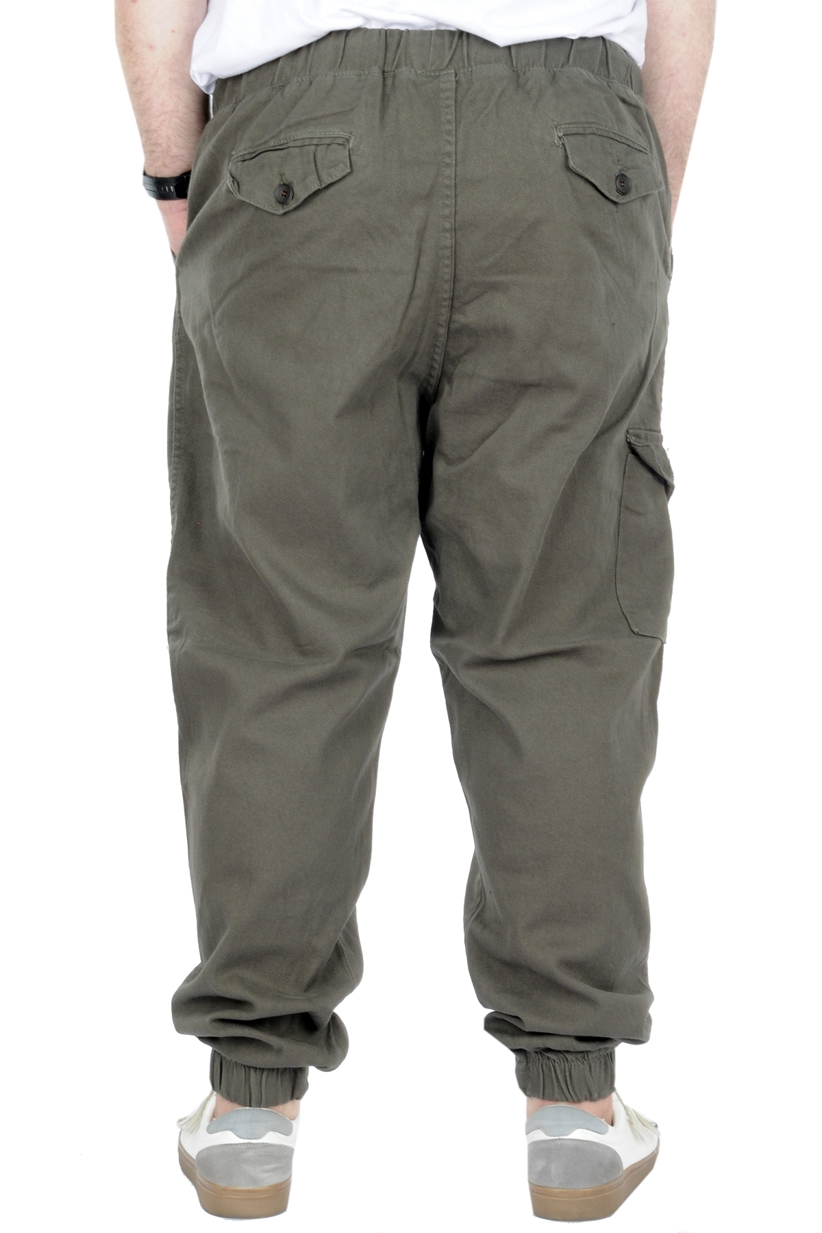ModeXL Mode XL Büyük Beden Erkek Gabardin Kargo Jogger Pantolon Doğa 21927 Haki görsel 3