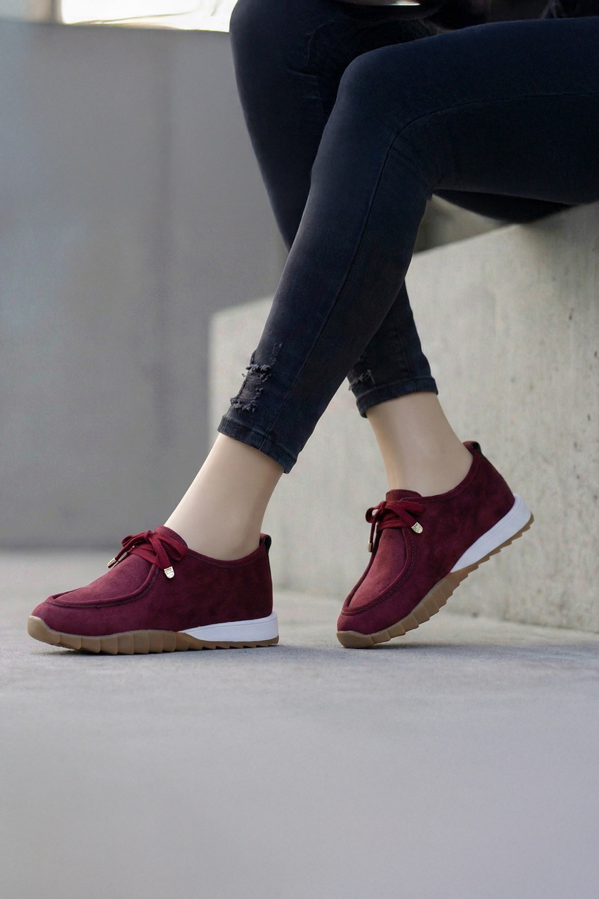 NEW YORK 057 Women's Colored Sole Sneaker Hiking Shoes