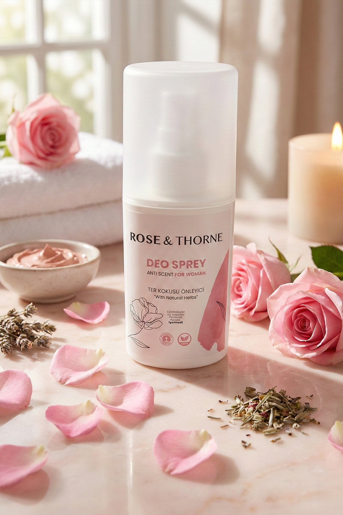 ROSE & THORNE Deo Sprey Kadın (Women) - Doğal Deodorant - Ter Kokusunu Önler ...
