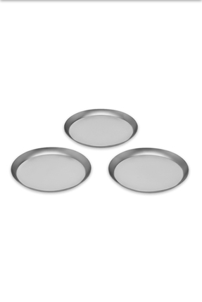 AA HomeLight Gümüş Mumluk 3lü Üçlü Demir Tabak Şamdan Dekoratif Kalın Bardak ...