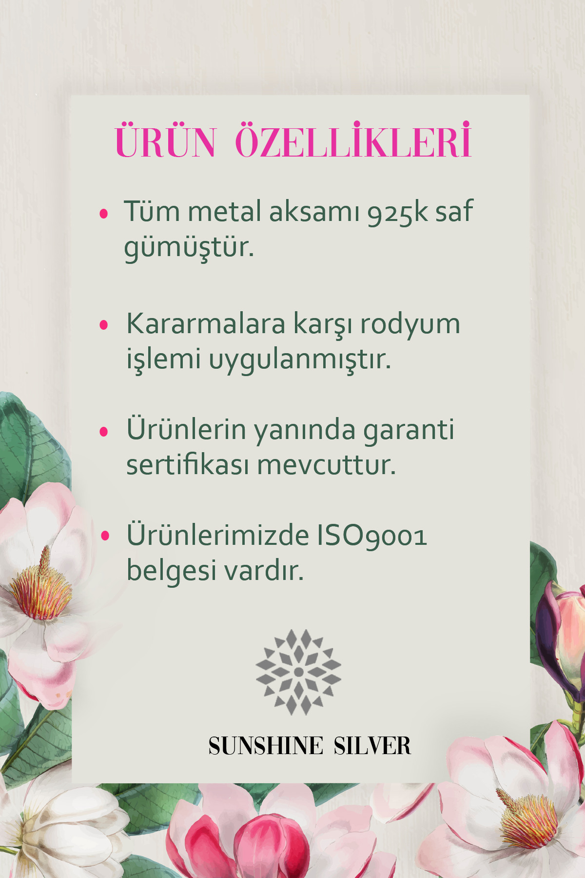 SUNSHINE 925 Ayar Gümüş Gold Kaplamalı Opal Taşlı Lale Kolye görsel 4