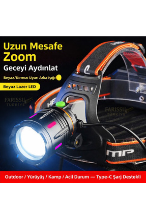 farissu Gold Orion OR-810 25W Şarjlı Kafa Feneri | 1800 Lümen | 1 KM Aydınlat...