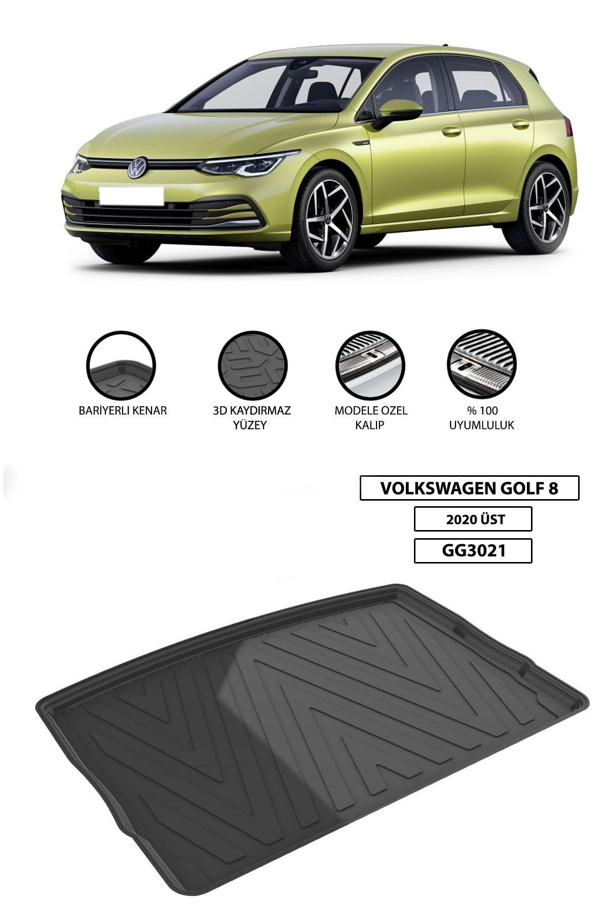 Volkswagen Golf 8 2020 Üst Bagaj Havuzu 3021