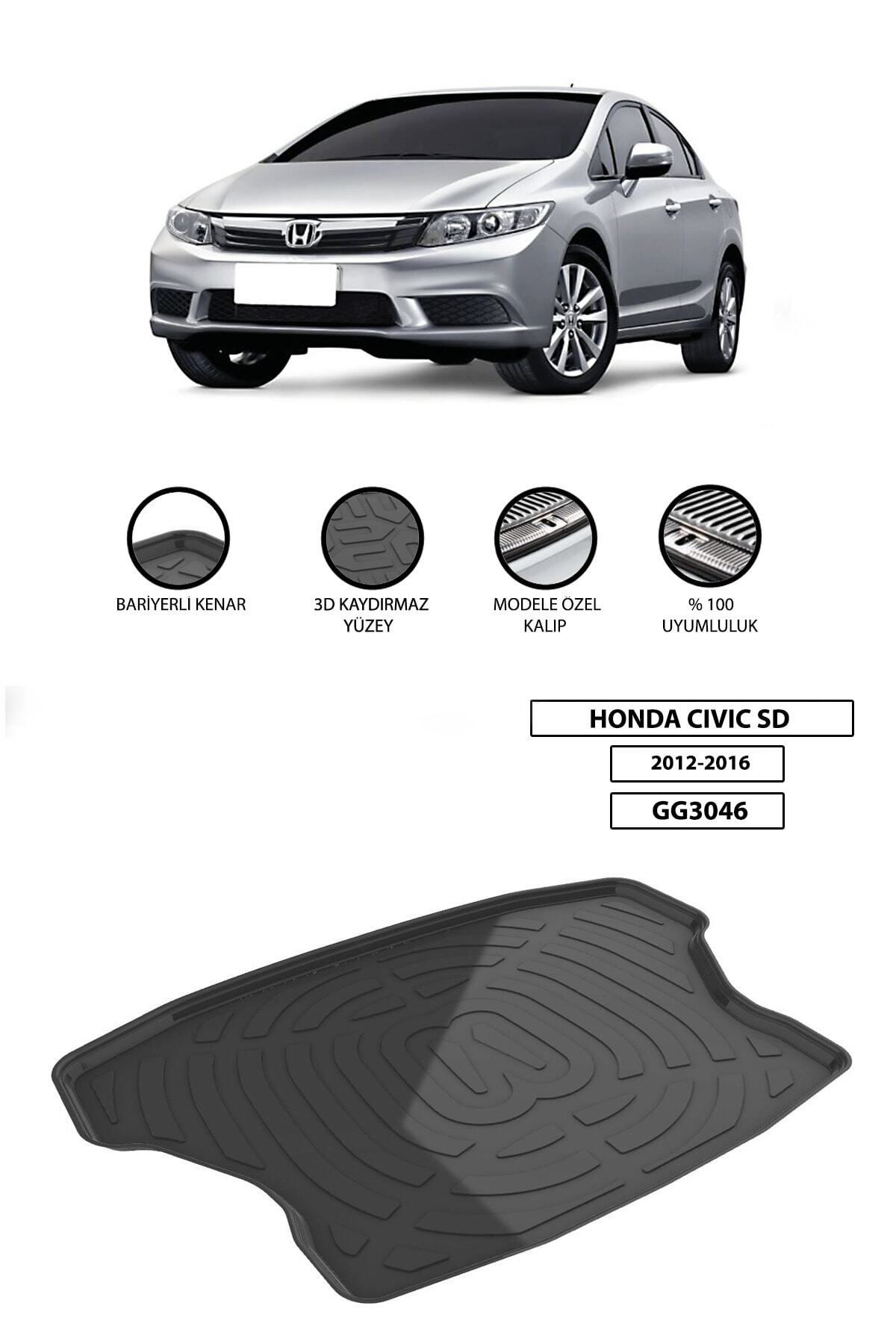 Honda Civic Sd 2012-2016 Bagaj Havuzu