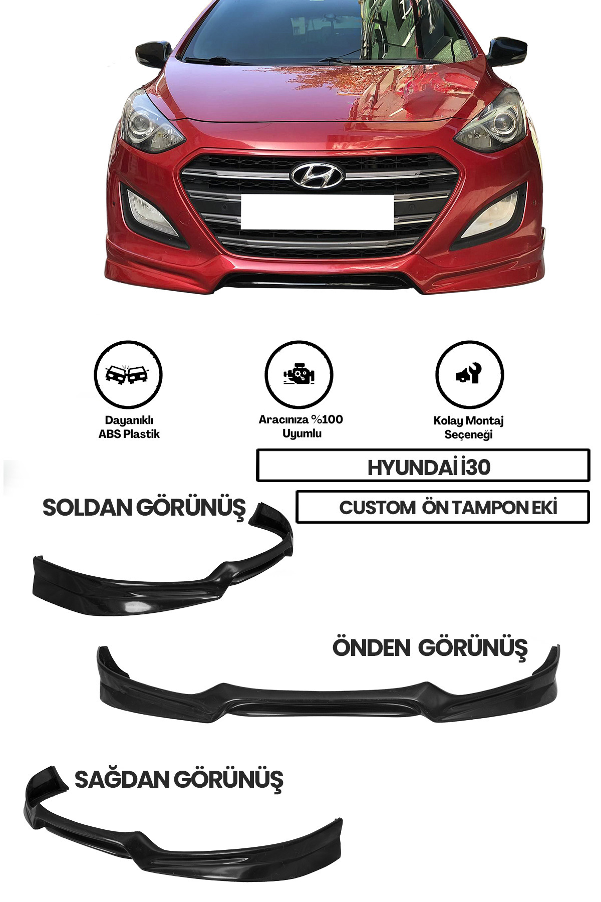 Hyundai I30 Custom Ön Ek (Plastik)