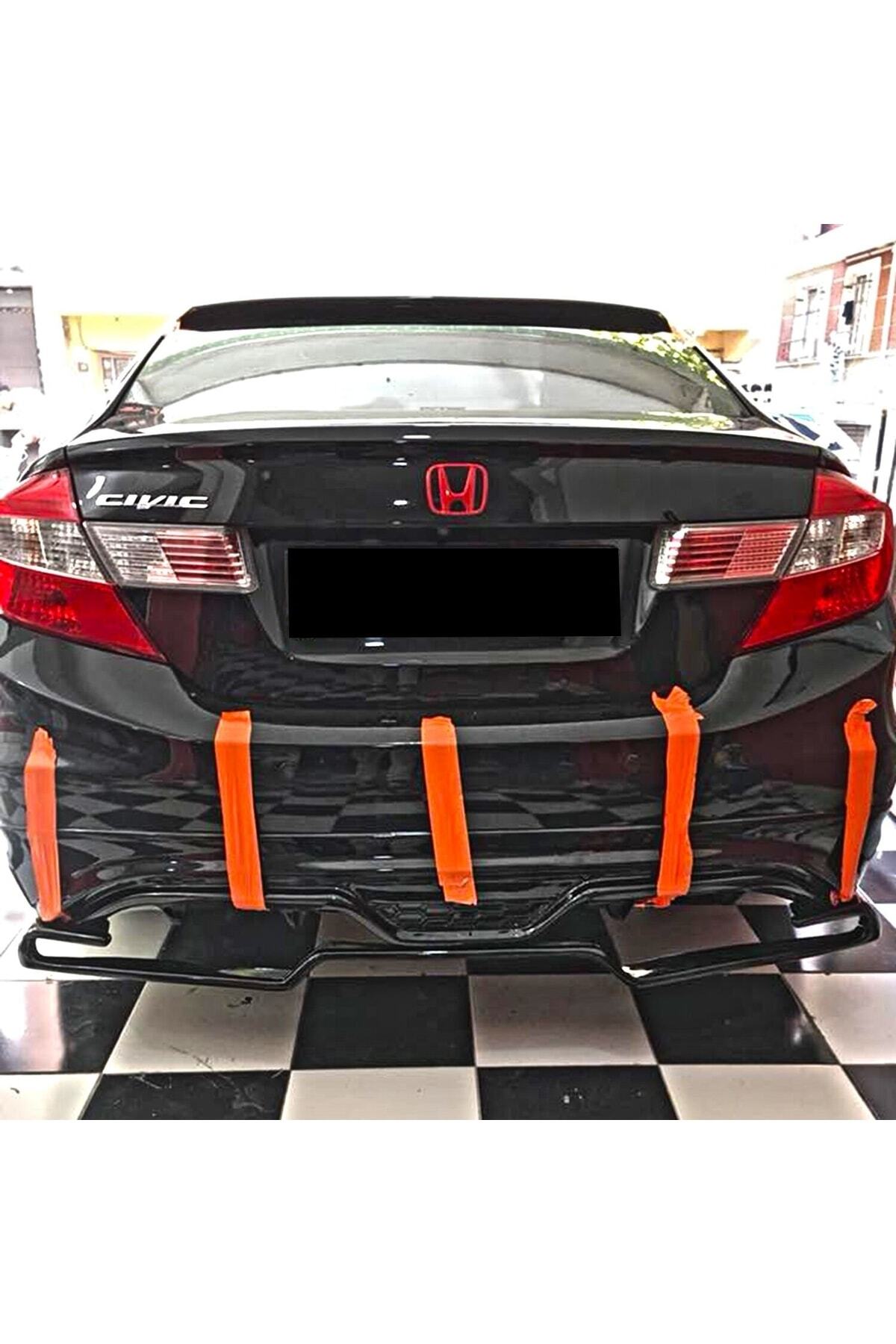 Civic uyumlu Vtec2 Fb7 Fd6 Voltex Difüzör Parlak Siyah Difizör plastik