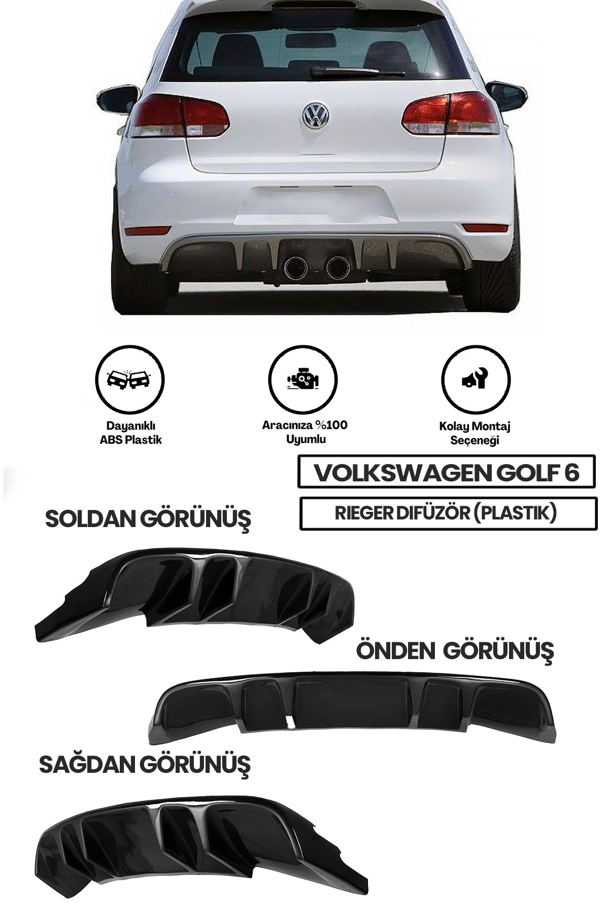 Golf 6 Rieger Difüzör (Plastik)