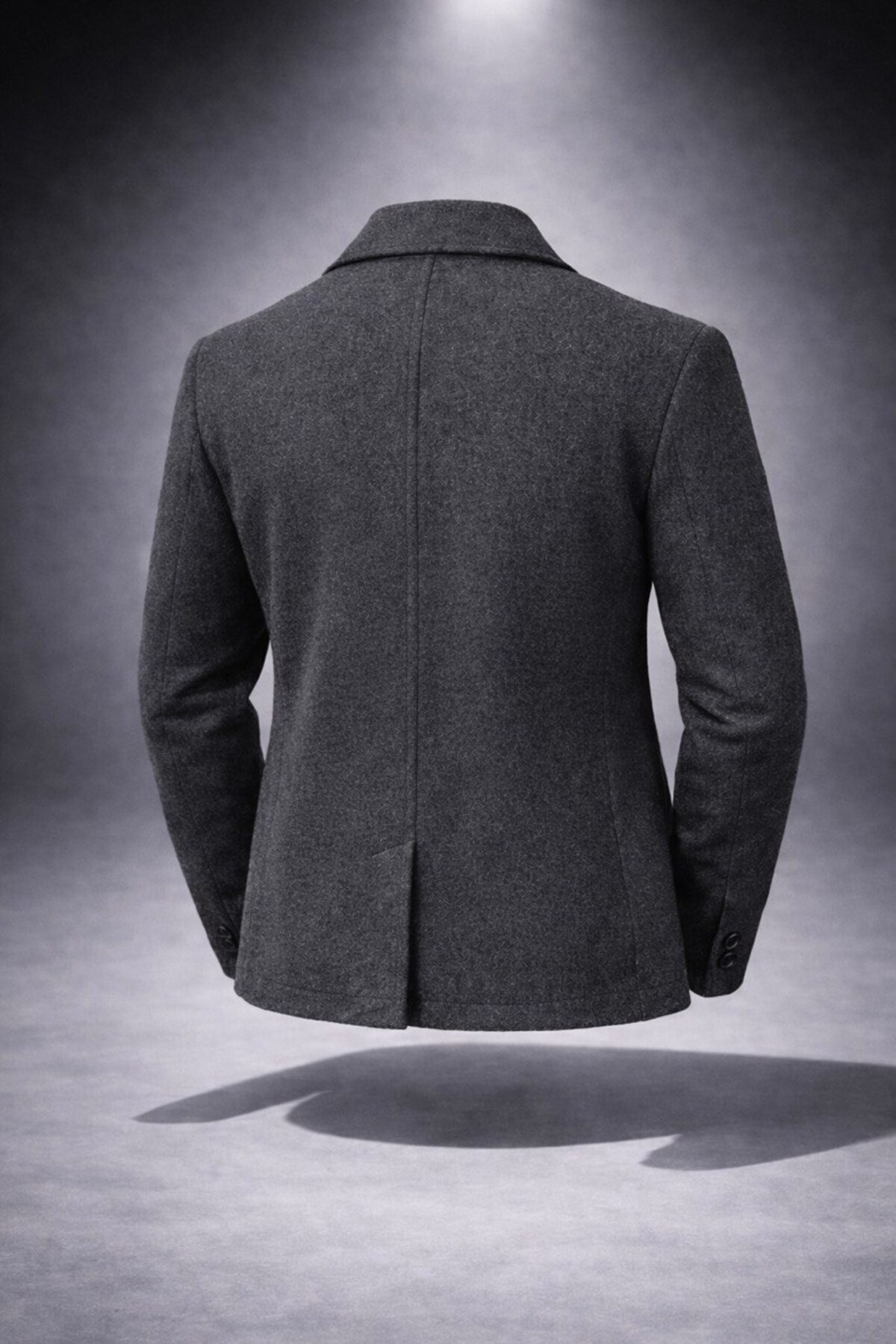 LUMAST  Basic Şık Kruvaze Kısa Boy Kaşe Ceket - Görsel 2