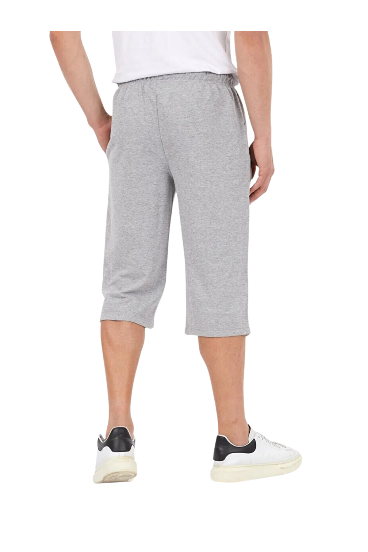 Relax family xf Erkek Siyah Gri 2'li Set Uzun Penye Şort & Bermuda Kapri Yazlık Pamuklu Slim Fit görsel 4