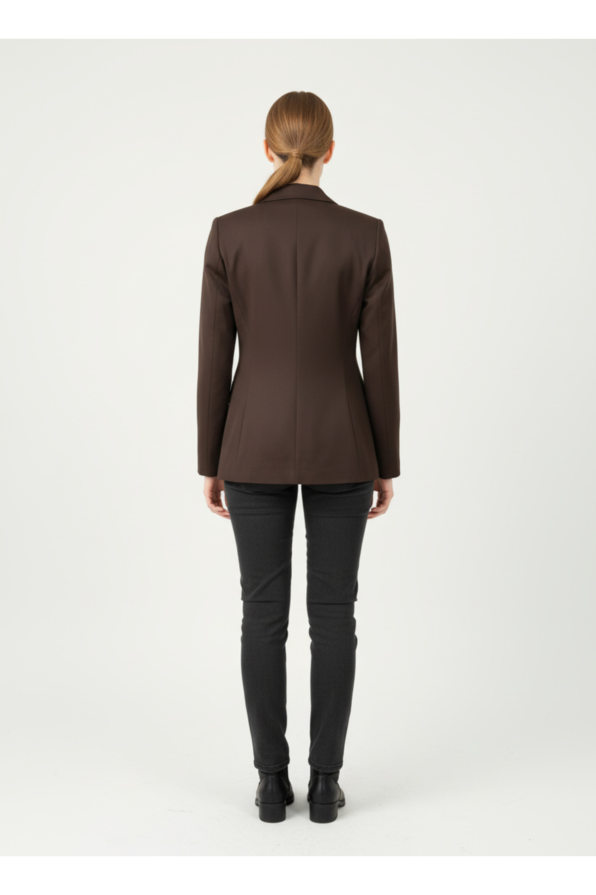 Volanlı  Kruvaze Yaka Ceket - Görsel 5
