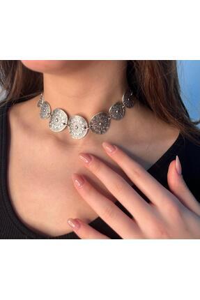 Vintage Takıhane Hitit Tarzı Vintage Otantik Kadın Kolye Bohem Boyunluk