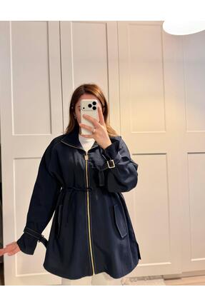 KASSEL Fermuarlı Tencel Kap Lacivert