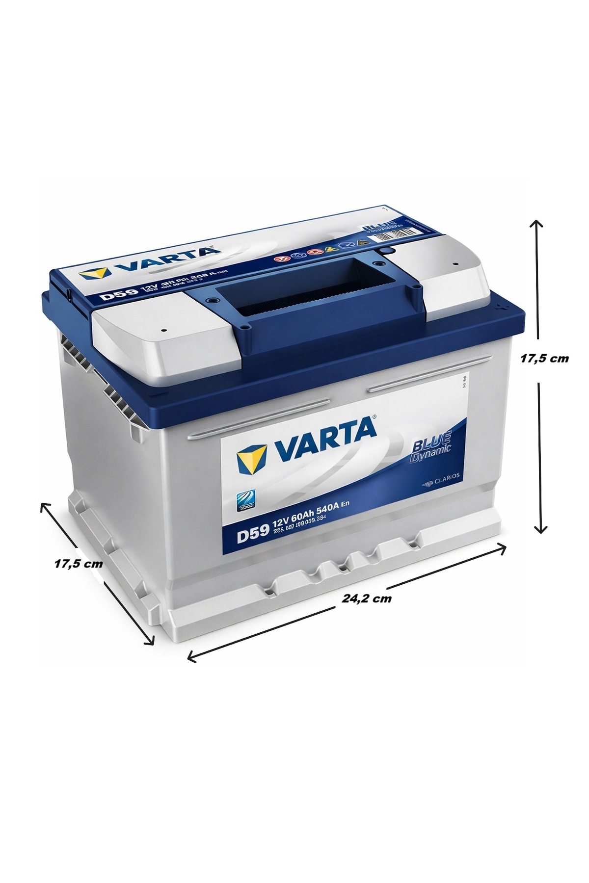 Varta Blue Dynamic D59 Alçak Tip 12 V 60 Ah 540 CCA Akü - Fiyatı