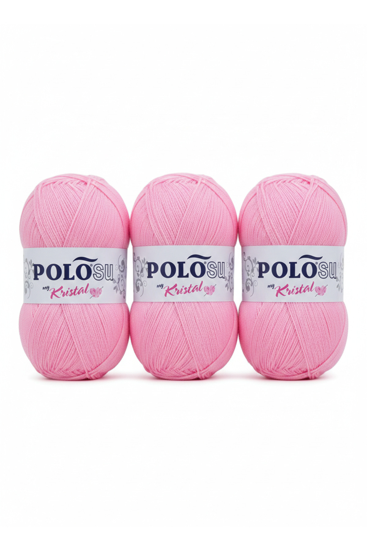 My Crystal Fiber Hand Knitting Rope No:107 BABY PINK (3-Pack Advantage)