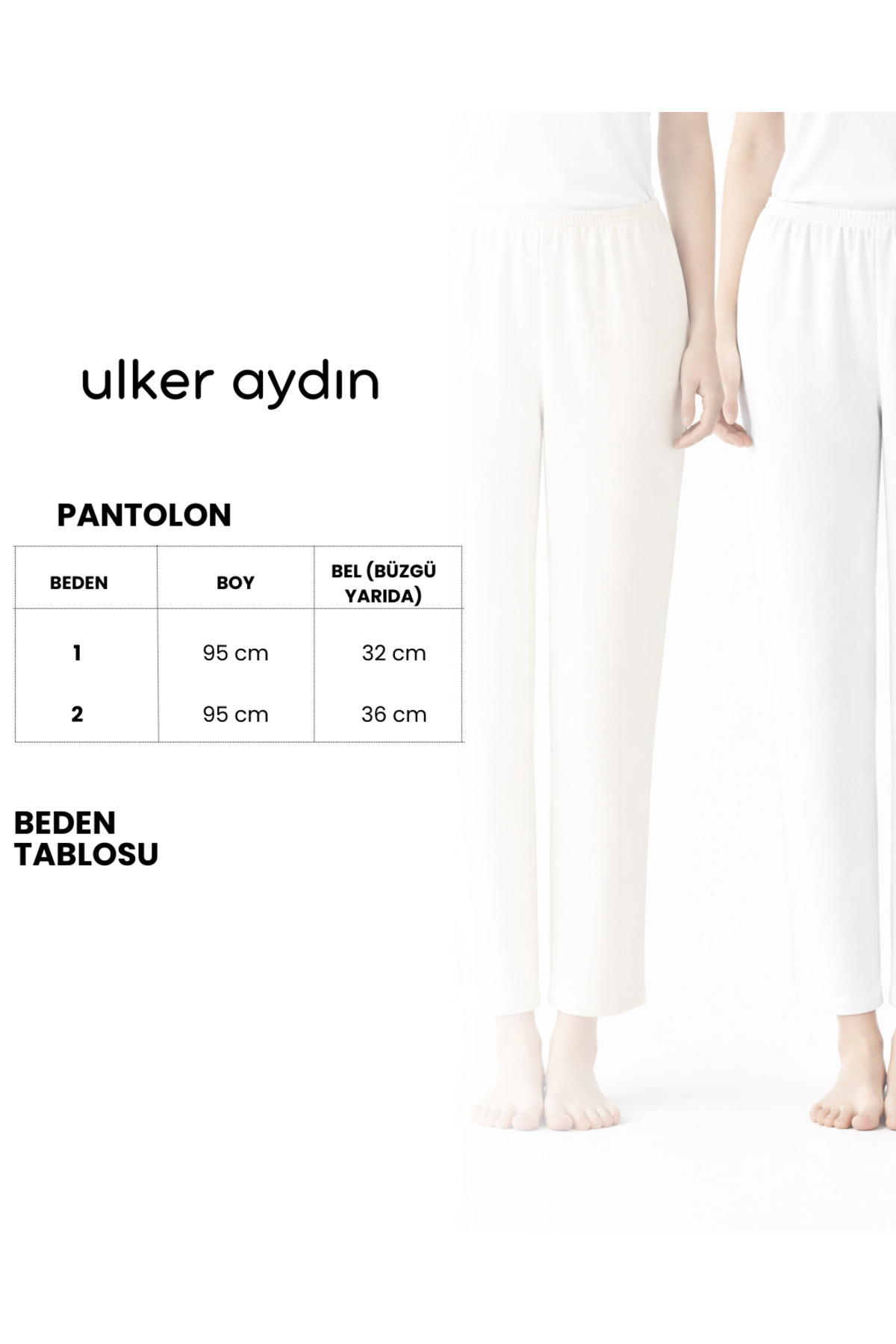 ULKER AYDIN %100 Pamuk Vual Pantolon Astarı Terletmez Beli Lastikli Ekru İçlik Jupon Rahat Kesim Kadın Astar görsel 5