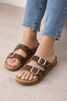 Agila leopar kadın terlik