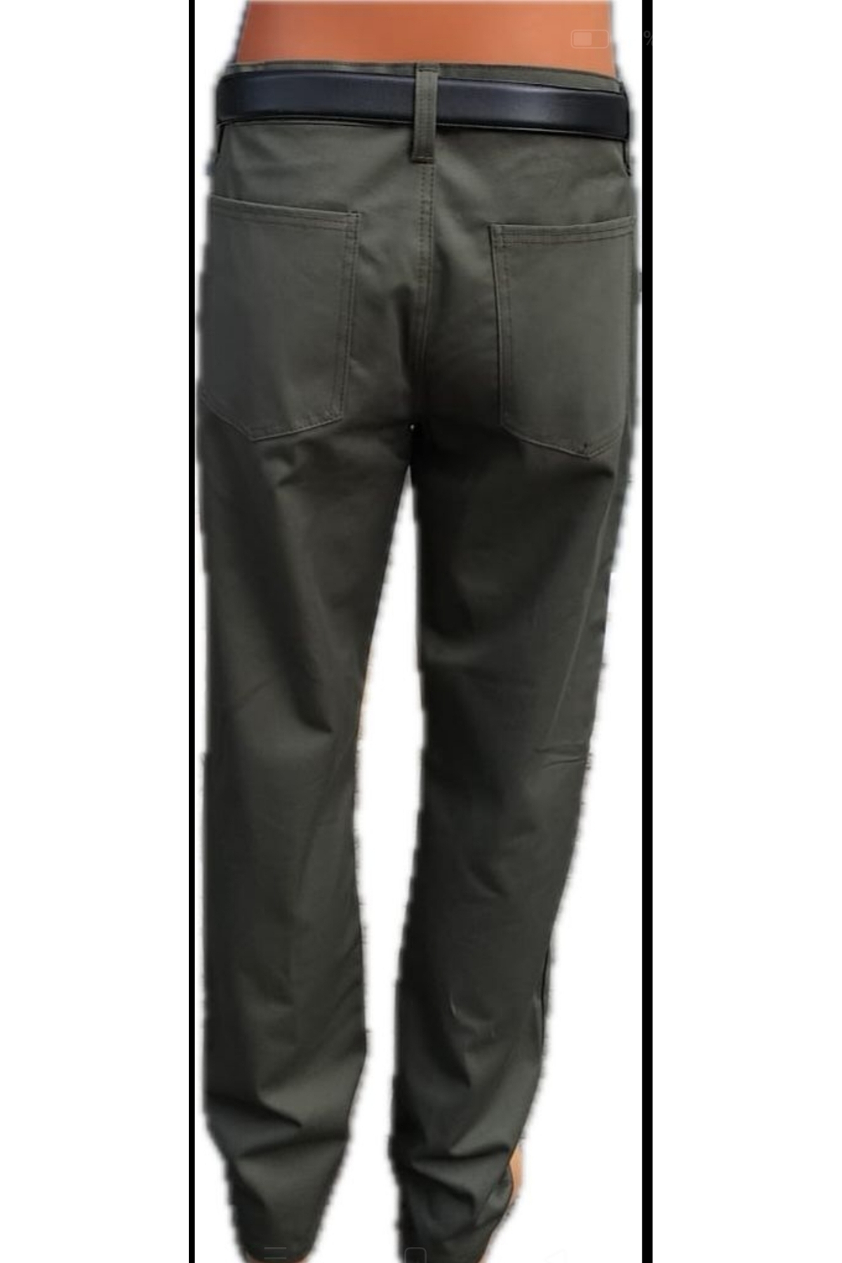 BeyzDenim Klasik haki.yeşil Kot Pantolon Battal Büyük Beden %100 pamuk görsel 3