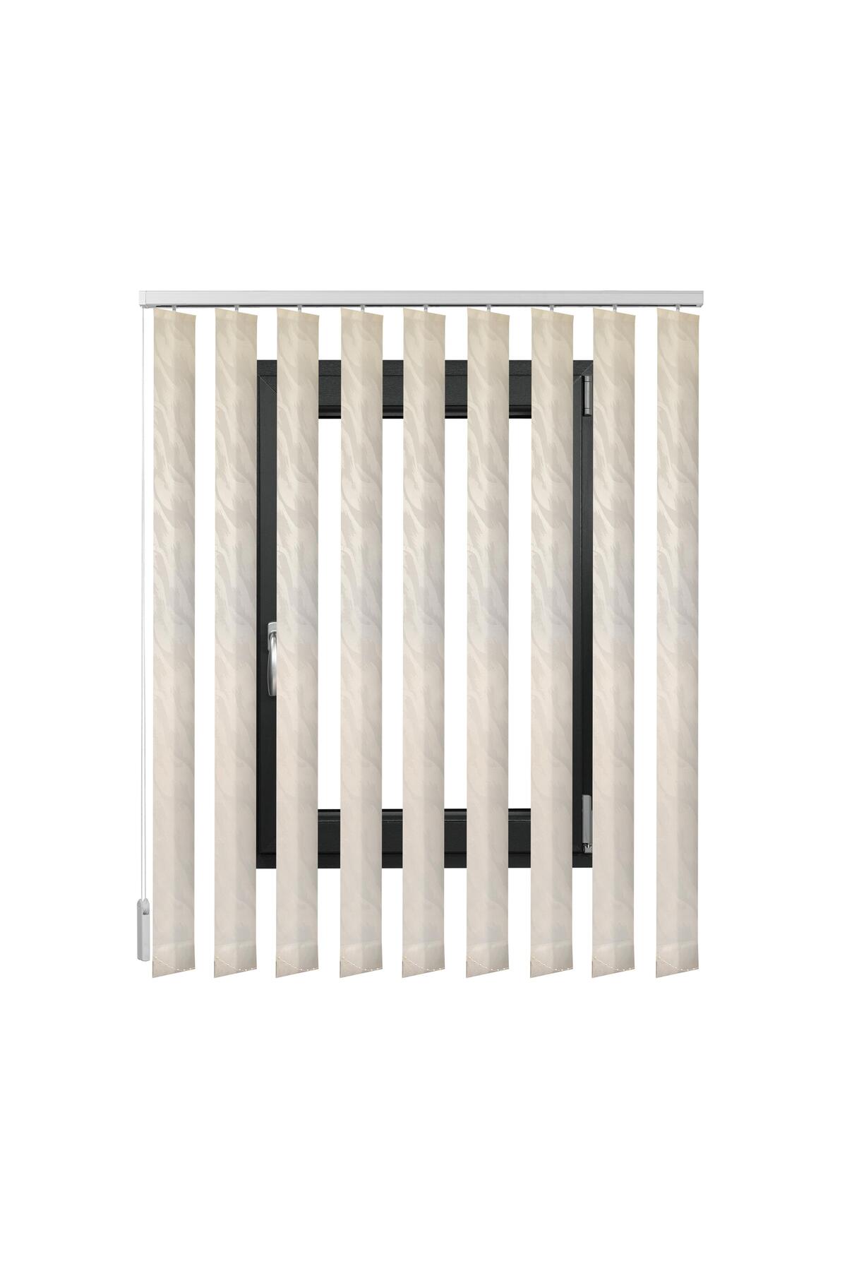 MC&A Amenajari Jaluzele Verticale Textile , Alb , L 100 Cm X H 260 Cm - Single Dimension