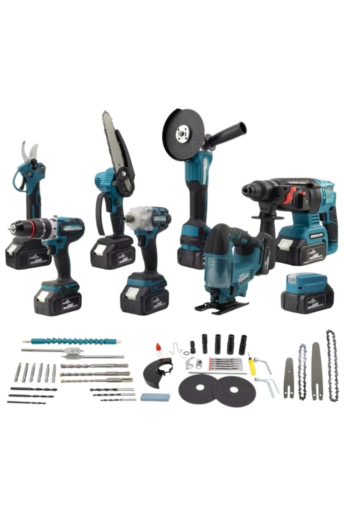 ADDEN Şarjlı Sekizli Set 21V – Matkap, Somun Sıkma, Hilti ve