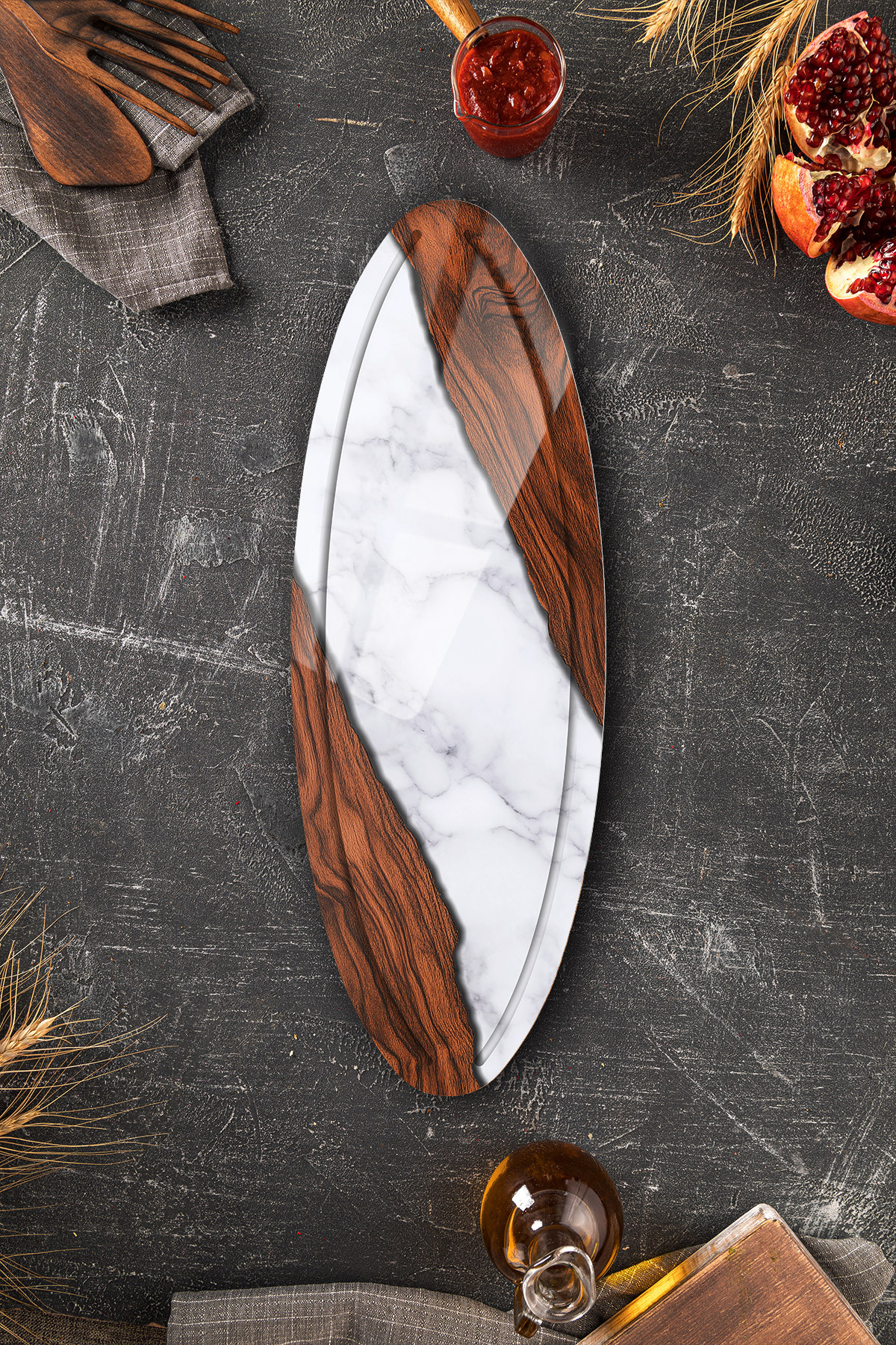 Glass Pita - Cheese - Serving Plate | Vena | 50cm x 17.5cm