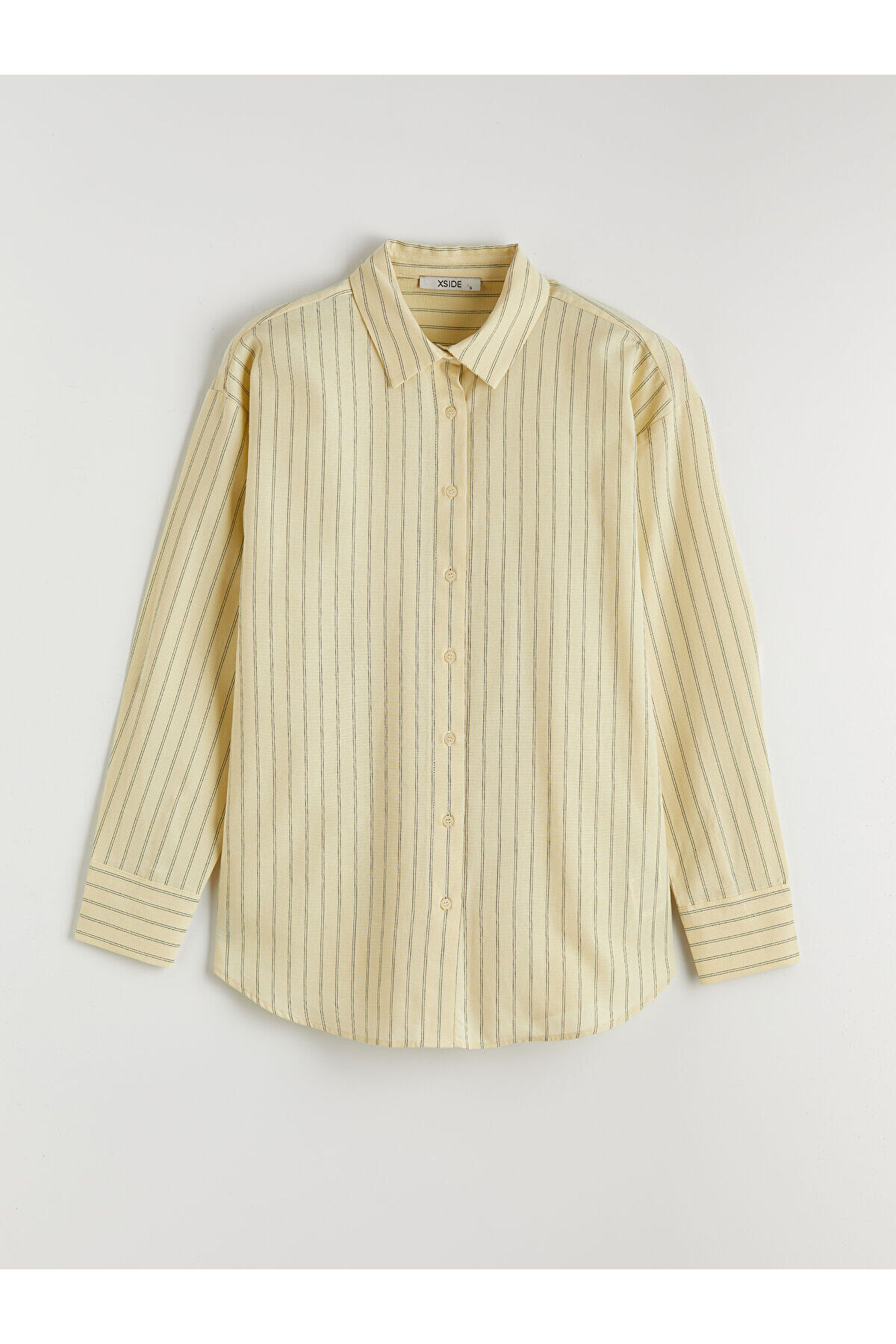 LC Waikiki  Çizgili Oxford Oversize Kadın Gömlek - Görsel 5