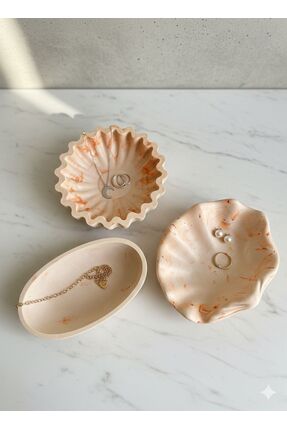 MİSU HOME Obje dekoratif iskandinav sunum tabağı 3 ' lü takım