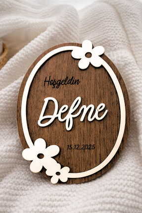 Gralanda Hoşgeldin Bebek Hastane Odası İsimli Kapı Süsü, Yeni Doğan Bebek Oda...