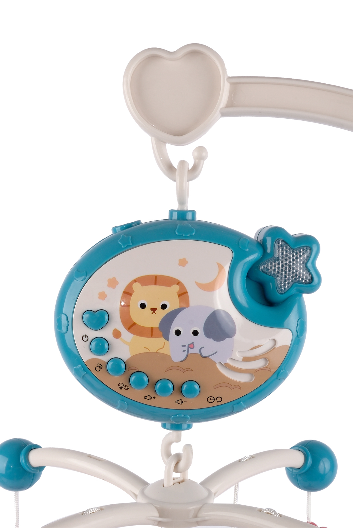 ROZİTOYS Işıklı Müzikli Kumandalı Bebek Dönencesi Mavi fotoğrafı 7 (önizleme)