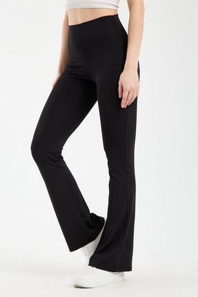 HDM Kadın Yüksek Bel Toparlayıcı Siyah İspanyol Paça Tayt - H5612