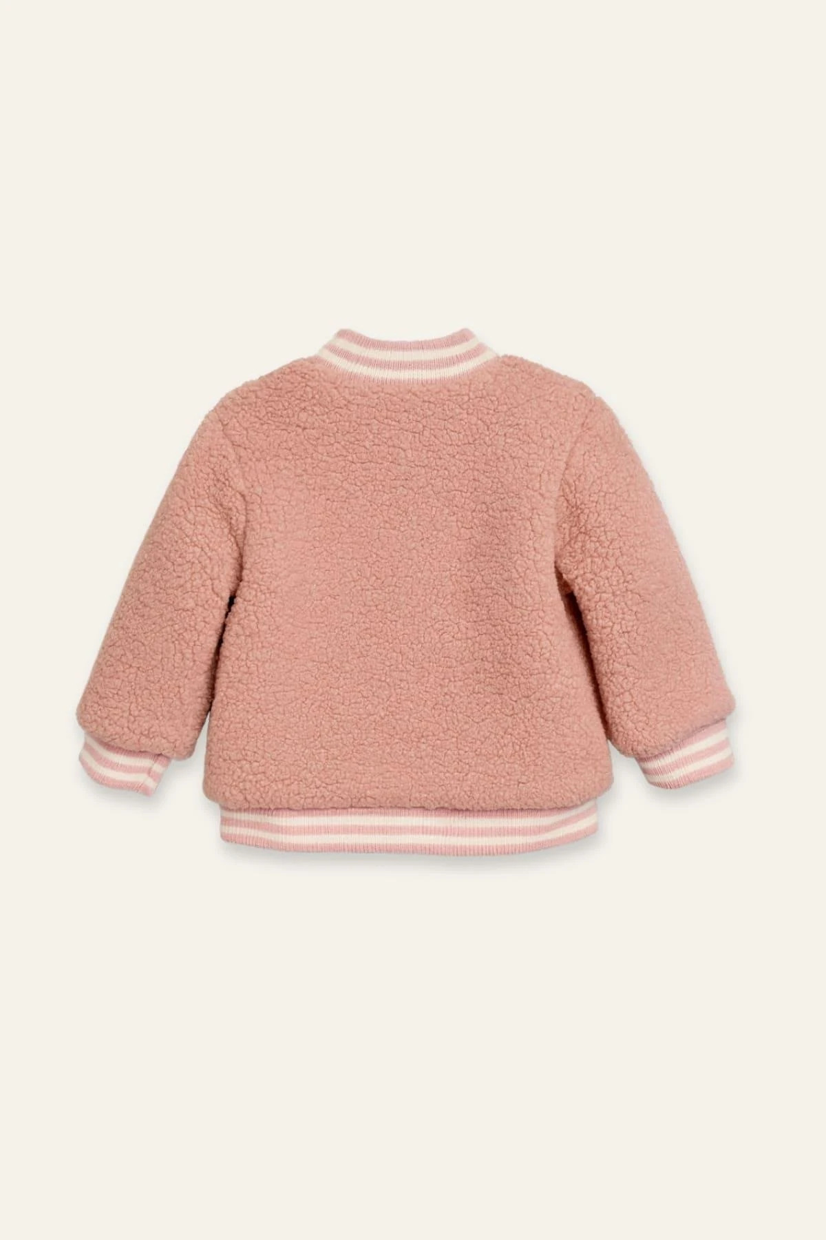 Mininio Kız Bebek Tavşan Nakışlı Peluş Mont - Pembe fotoğrafı 3 (önizleme)