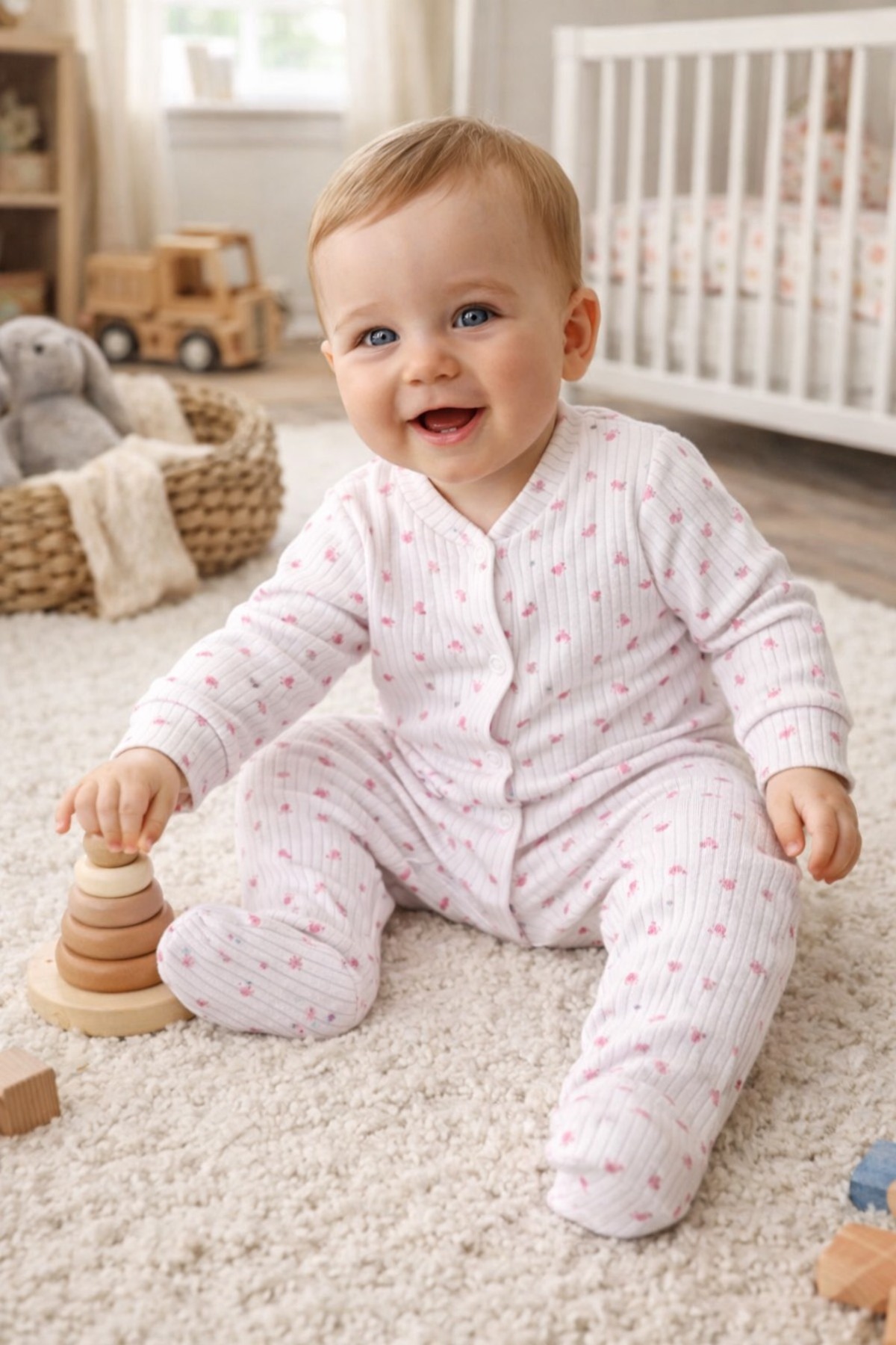 Vivolas %100 Pamuk Patikli Bebek Tulum Seti – Erkek & Kız Yumuşak Penye, Yenidoğan Uyku Tulumu (3’lü) fotoğrafı 4 (önizleme)