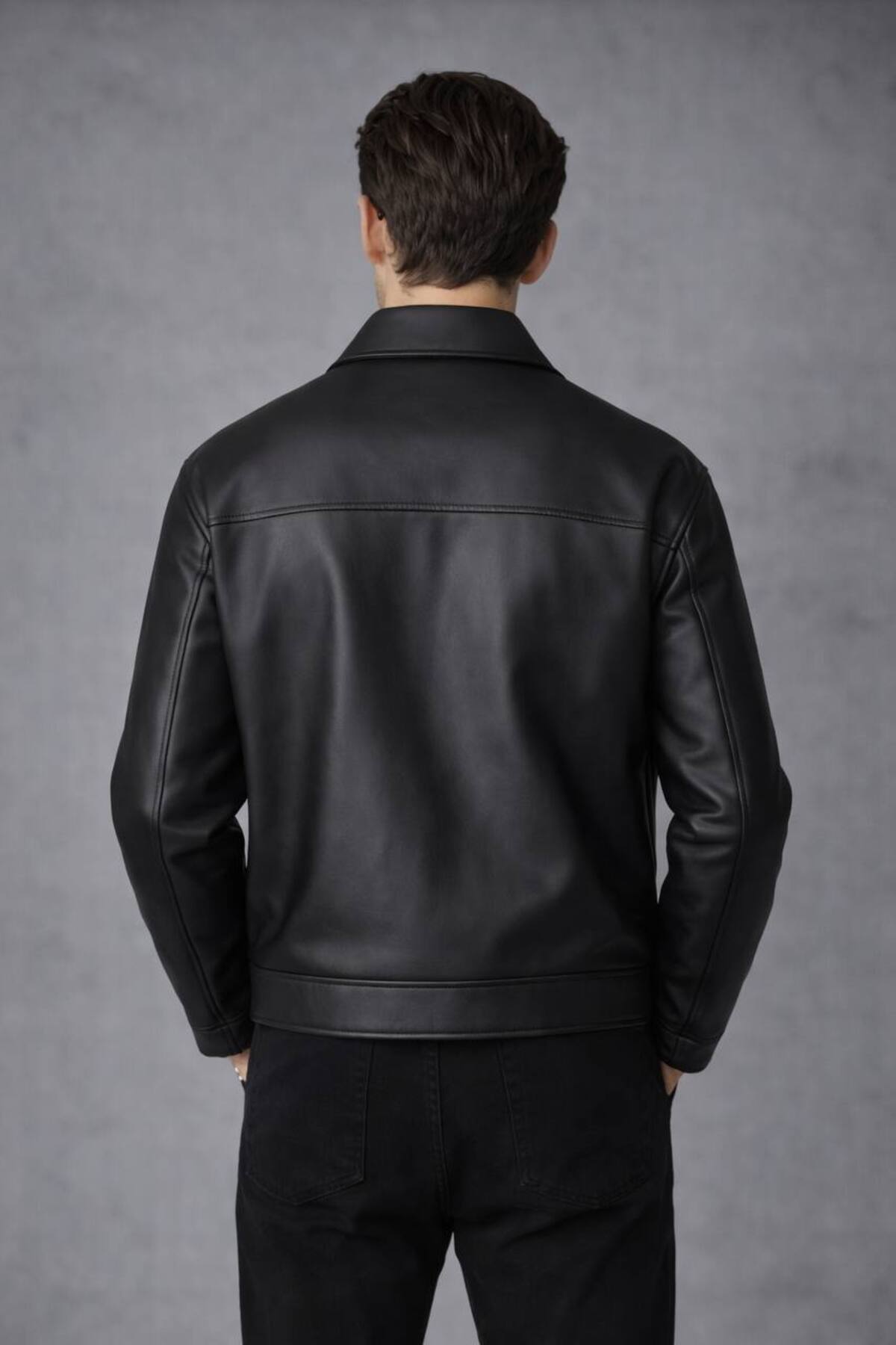 S&M CLOTHİNG  YENİ SEZON ERKEK DERİ CEKET - Görsel 4