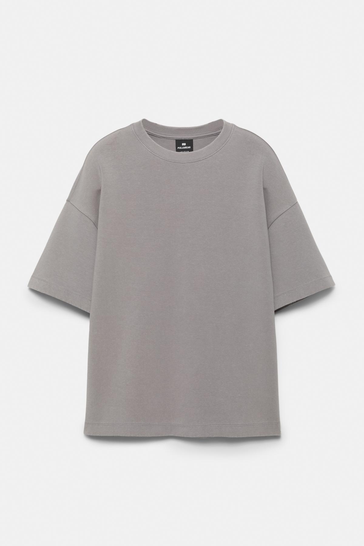 1_org_zoom سویشرت Pull & Bear آستین کوتاه اینترلاکی اورجینال - تصویر 1