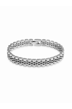 Noi jewelry Modern Dokulu Gümüş Bileklik – Güçlü ve Net Bir Stil