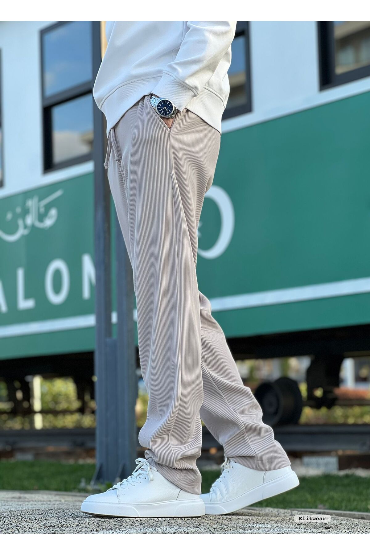 ElitWear  Erkek Baggy Fit Rahat Kalıp Relaxed Jogger Pantolon - Görsel 3