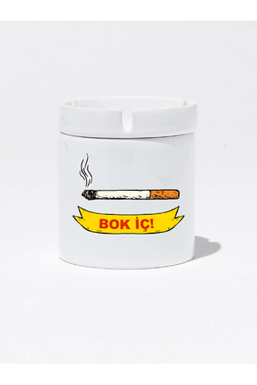 imo mug Kokusuz Sigara Küllüğü - Kokusuz Kül Tablası - espri yazılı porselen