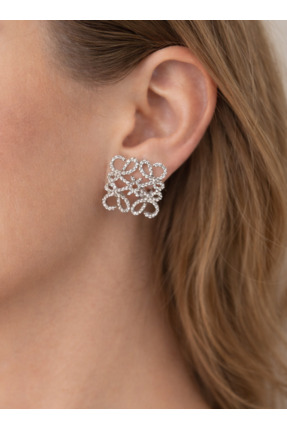 ANKA JEWELLRY ZİRKON TAŞLI KARE LOGOLU KÜPE