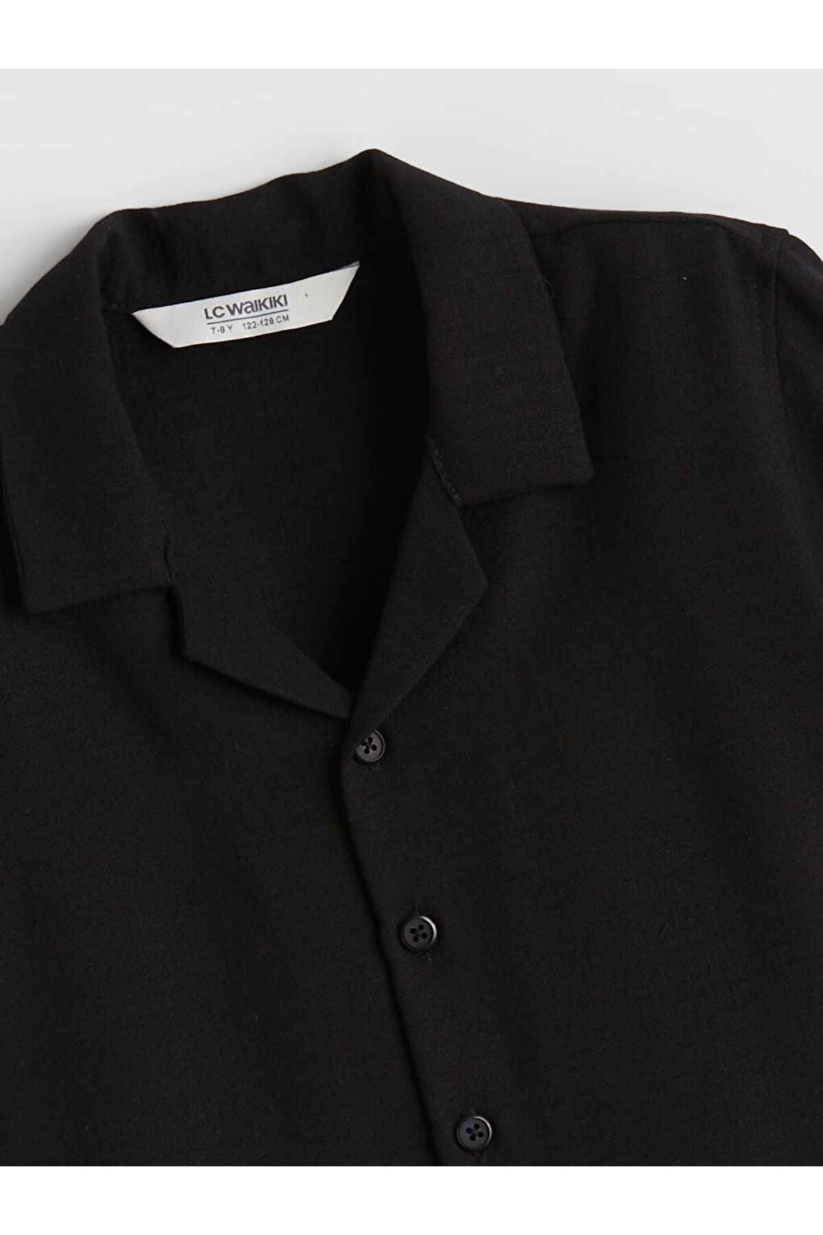 LC Waikiki Siyah Kısa Kollu Erkek Çocuk Gömlek fotoğrafı 2 (önizleme)
