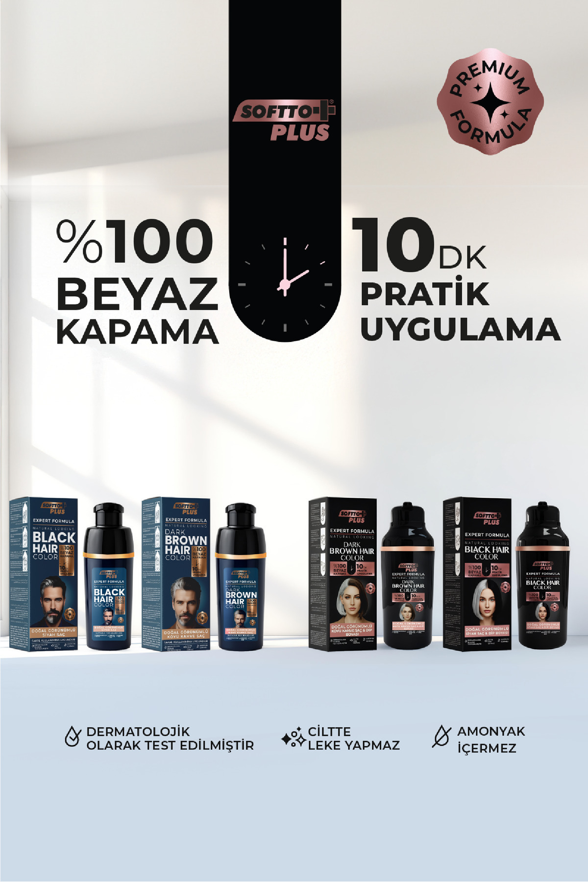 Expert Men Dark Brown Hair Color – Koyu Kahve / Geliştirilmiş Formül / Doğal Görünüm - Ürün görseli