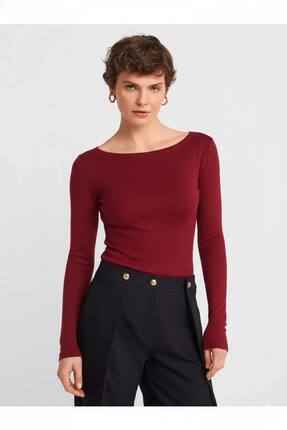 DEMORA Official Parmak geçirmeli Buzzy kumaş kayık yaka