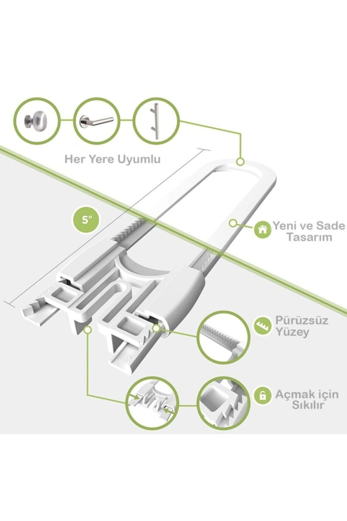 Leyaton BUFFER® Bebek Çocuk Çekmece ve Dolap Koruma Raylı Güvenlik Sistemi Emniyet Kilidi LWLHM-YTRS345 fotoğrafı 5 (önizleme)