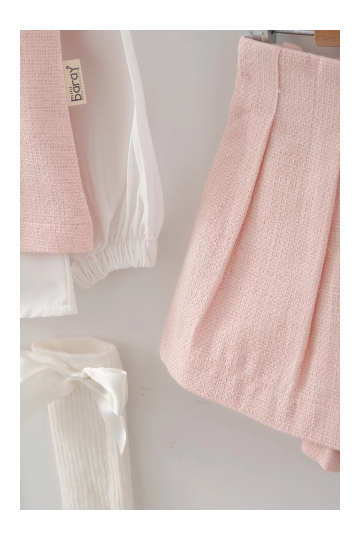 Mini Baray Kız Çocuk Stil Tüvit Yelek ve Şort Takım - Somon fotoğrafı 4 (önizleme)