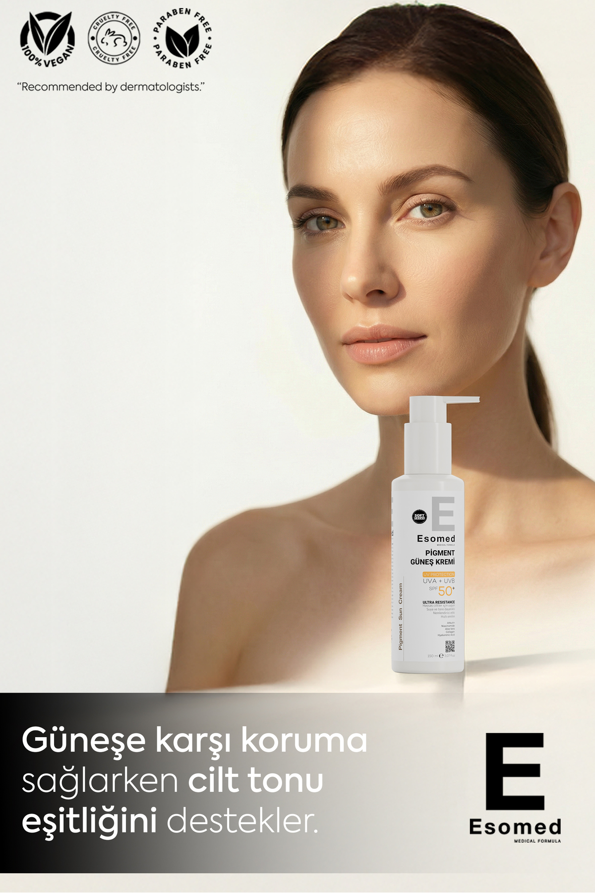 Daha Hassas Ciltler İçin Güneş Kremi SPF50+ Yüksek Koruma Göz Yakmayan Terletmeyen Leke Karşıtı Aydınlatıcı Etkili — pigment-soft — تصویر 8 از 9