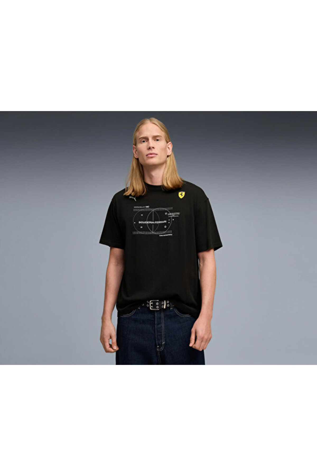 Puma Ferrari Premium Tee Erkek Günlük Tişört 63423101 Siyah görsel 3