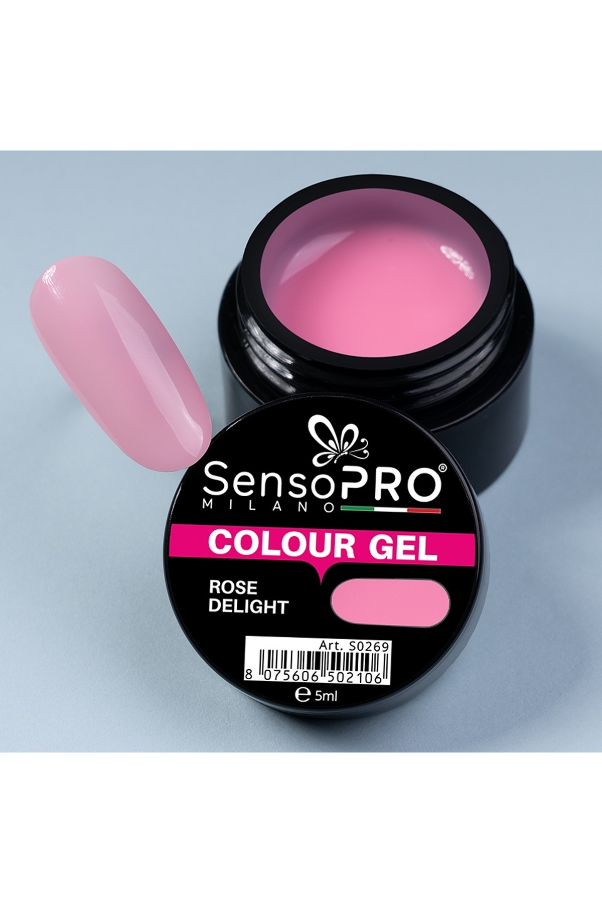 SensoPRO Milano Цветен UV гел Rose Delight,
