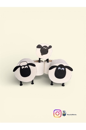 NozzleWorks Dekoratif Koyun Tuvalet Kağıdı Standı