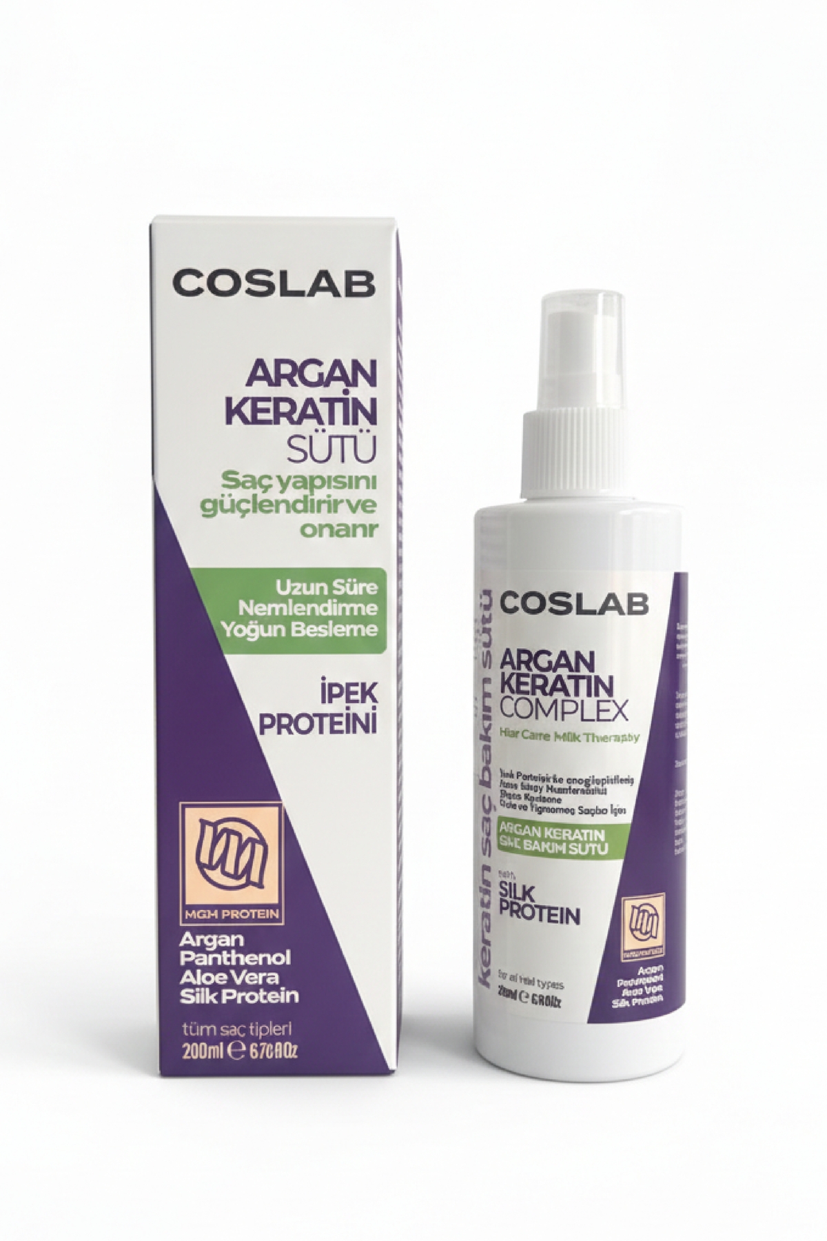 Argan Yağı & Keratin Sütü 200ml Saç Besleyici İpek Proteini Aloe Vera Kuru ve Yıpranmış Saçlar İçin — 8684904310889 — تصویر 6 از 6